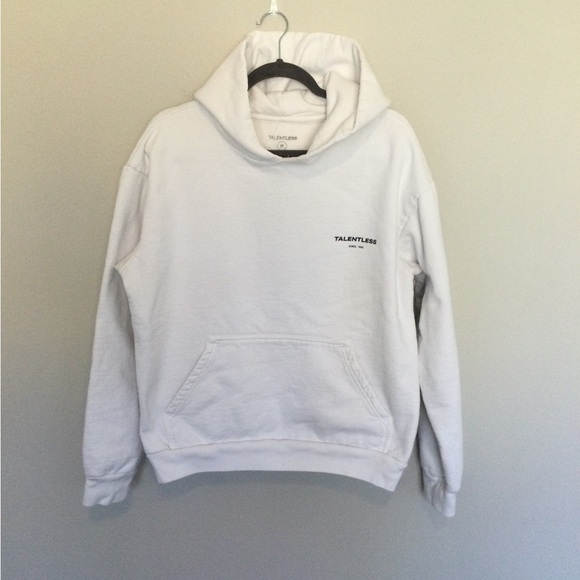 Talentless circle logo heavyweight white hoodie M - Picture 4 of 5